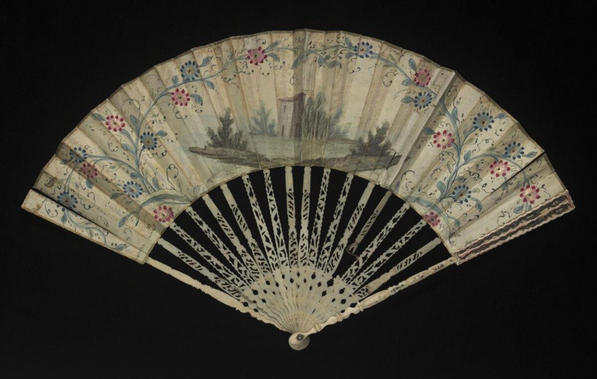 Fan — Fan, given to Marie Lohr by Herbert Beerbohm Tree, France, 1750s-1760s