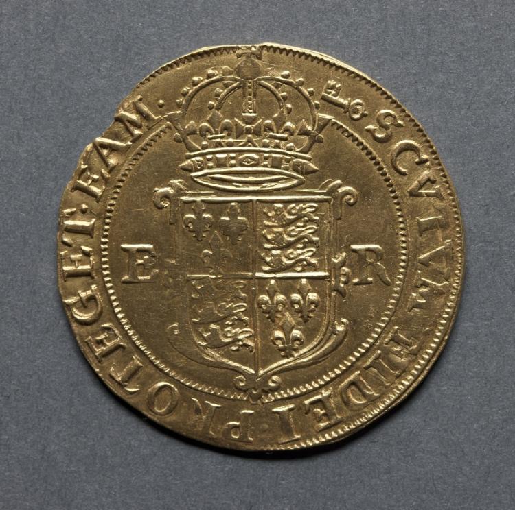 Pound: Crowned Shield of Arms (reverse), 1595–1598 (Cleveland Museum of Art 1969.185.b)