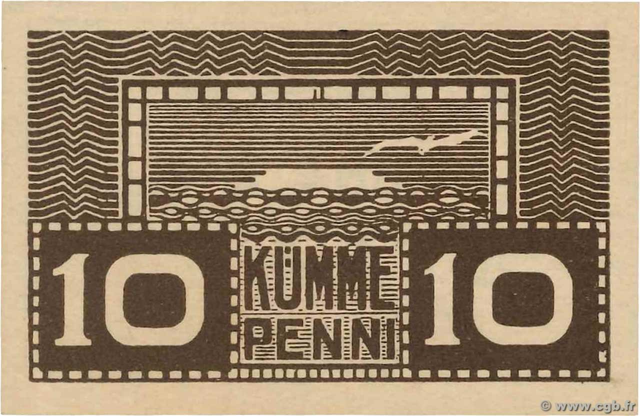 Obverse of 10 Pennies (10 Penni) (1919), Pick 40