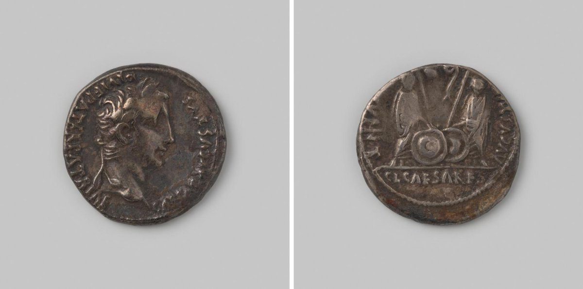 Denarius uit het Romeinse Keizerrijk van Augustus, 27 v. Chr. - 14 n. Chr