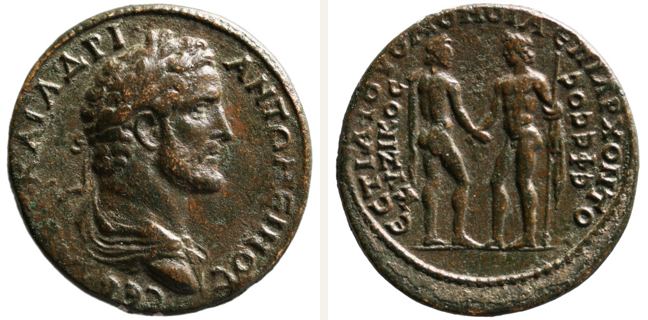 Kyzikos, Antoninus Pius, bronze coin — To left (CN type 17010)