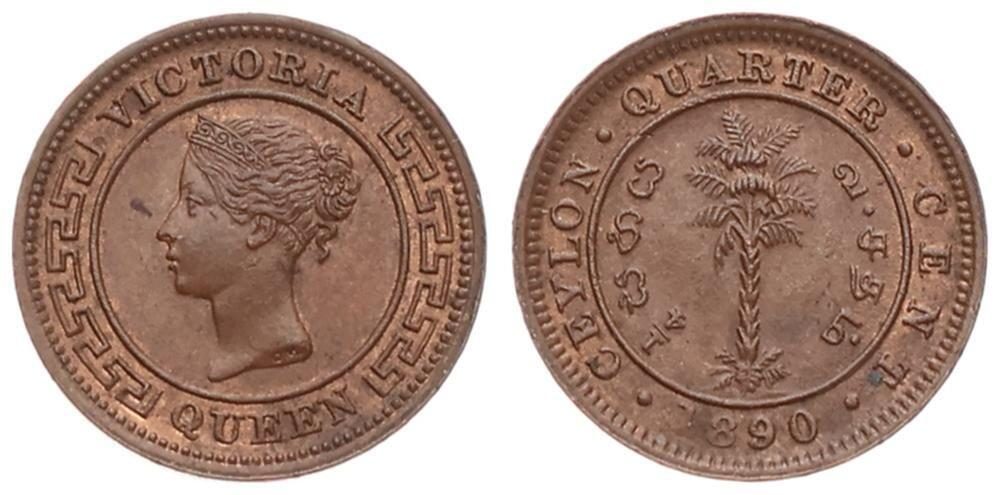British Ceylon cent coinage