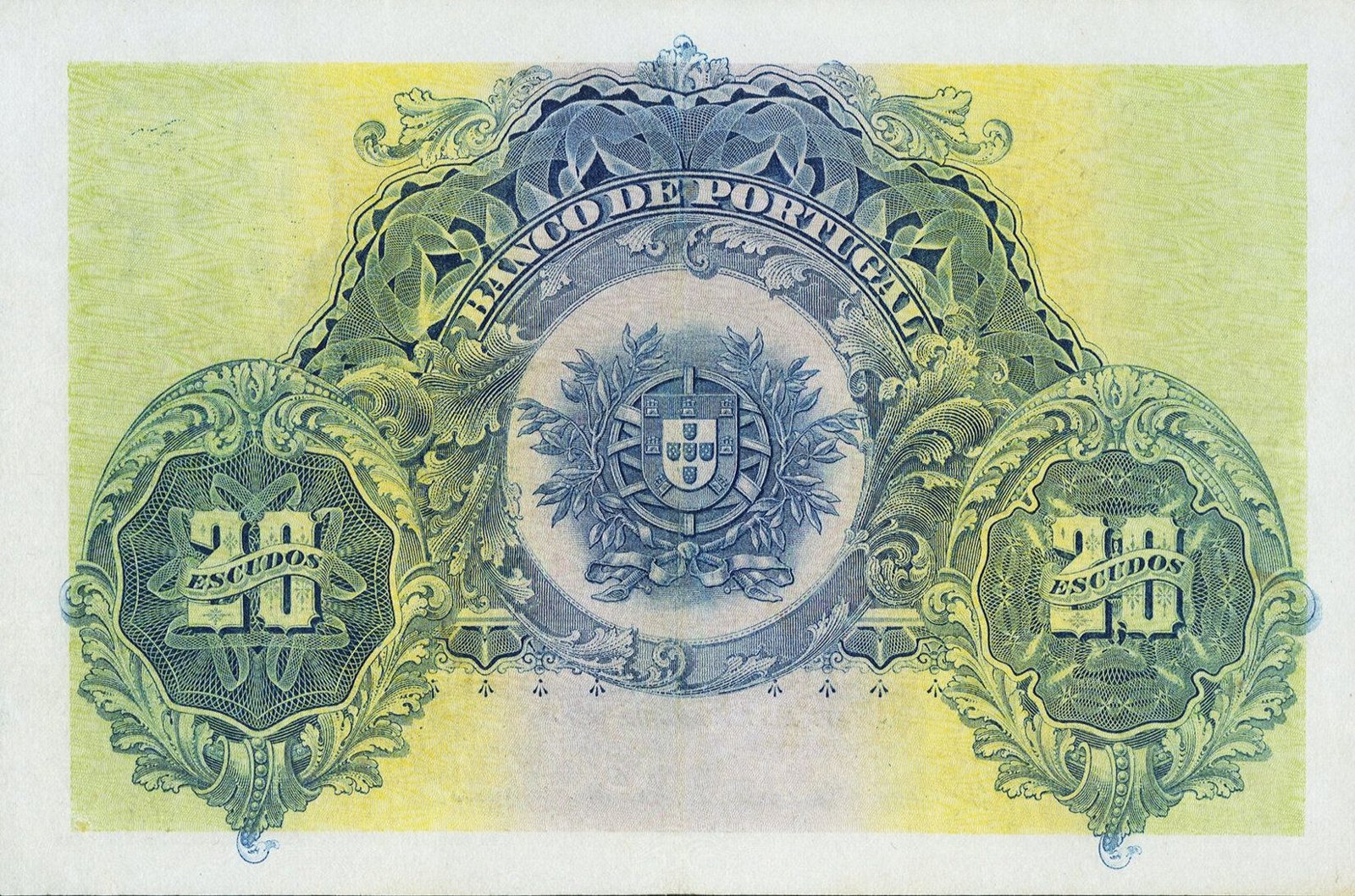 Reverse of 20 Escudos (1915–1919), Pick 115