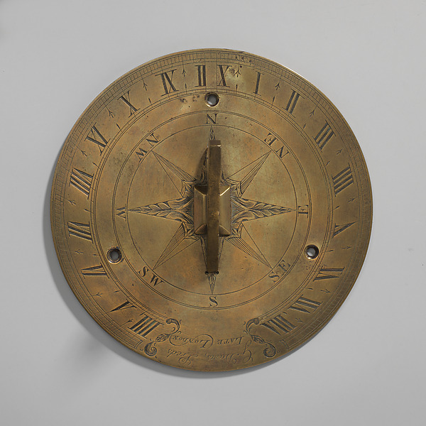 Additional museum view 2 of Stationary horizontal sundial (accession 03.21.3).