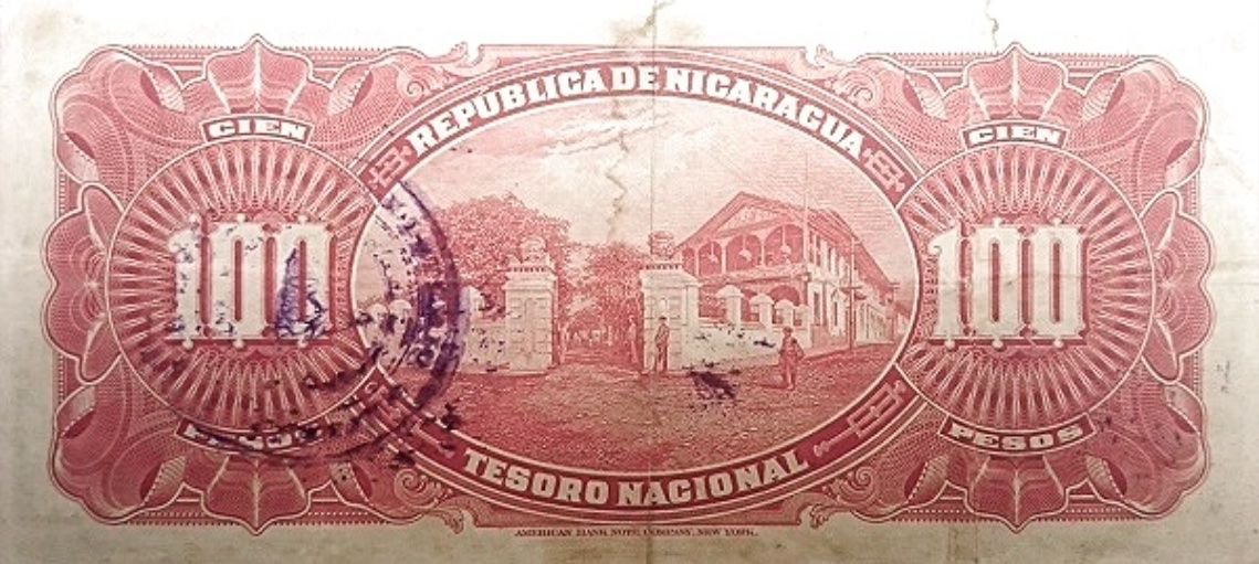 Reverse of 100 Pesos (1910), Pick 49