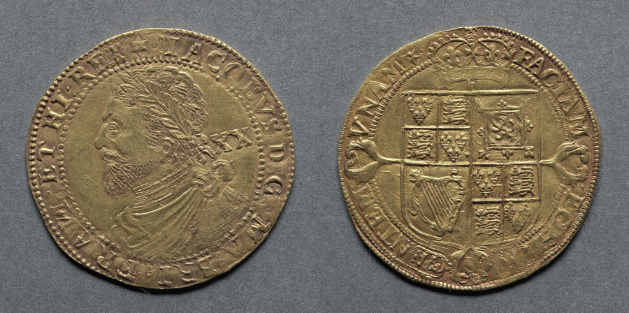Laurel: James I (obverse); Shield of Arms (reverse), 1619–1620 (Cleveland Museum of Art 1969.191)