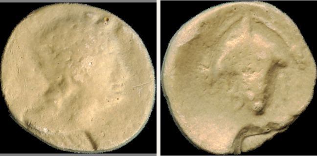 Bisanthe, Bisanthe: nominal B — Vine branch with bunches of grape on right and on left (CN type 653)