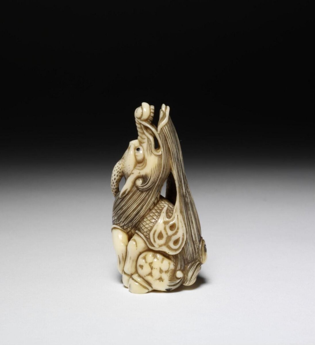 Netsuke, ivory, kirin, 19th century, Japan