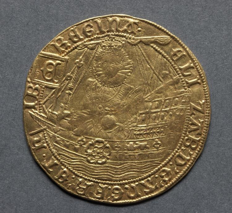 Ryal: Elizabeth I in Ship (obverse), 1583–1584/85 (Cleveland Museum of Art 1969.183.a)