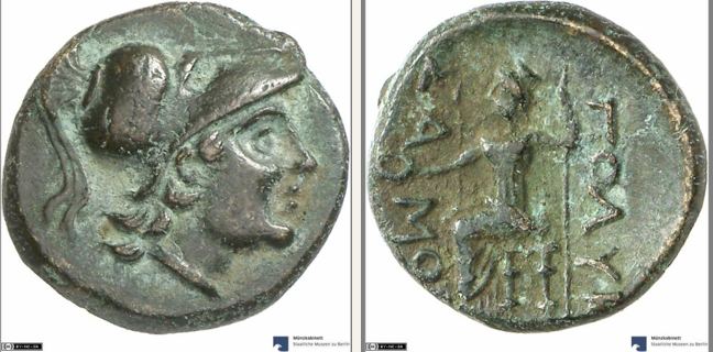 Samothrake, bronze coin — Cybele enthroned left (CN type 13153)
