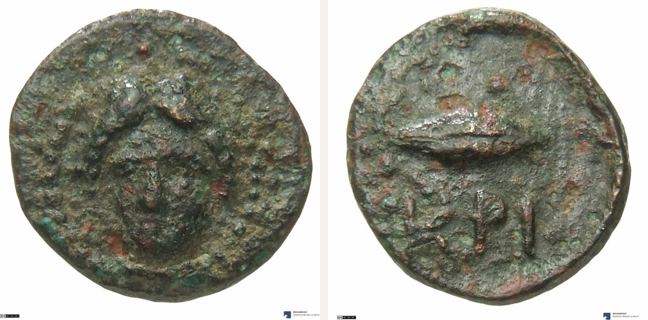 Krithote, small denomination (bronze) — Grain (CN type 493)