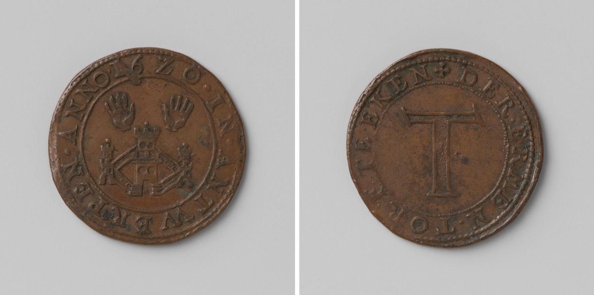 City of Antwerp, token that entitled the bearer to peat at distribution