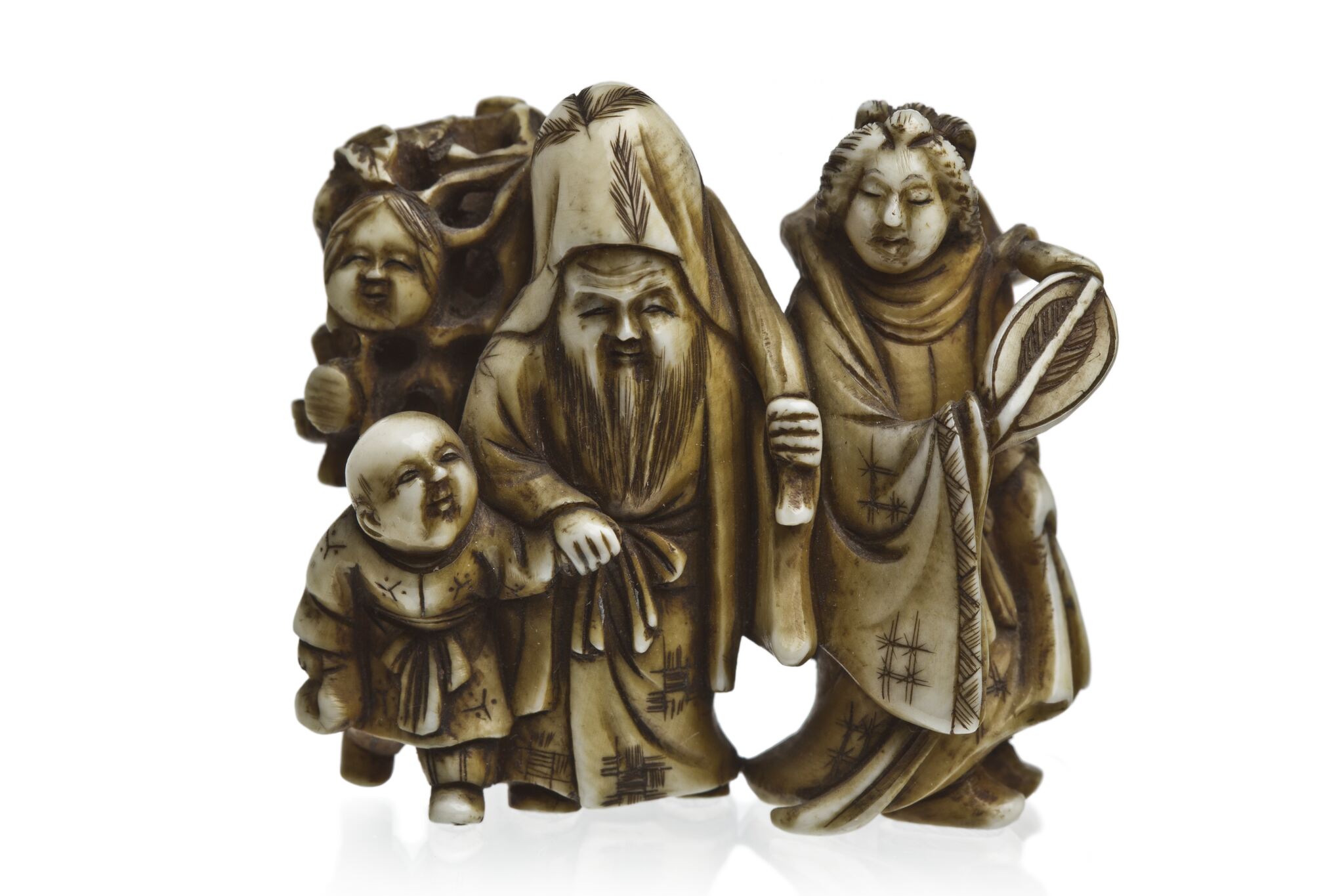 Netsuke "Family of Travelling Actors", 2022