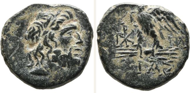 Dia, bronze coin — Eagle standing facing (CN type 22763)