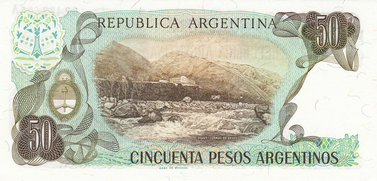 Reverse of 50 Pesos (1983–1985), Pick 314