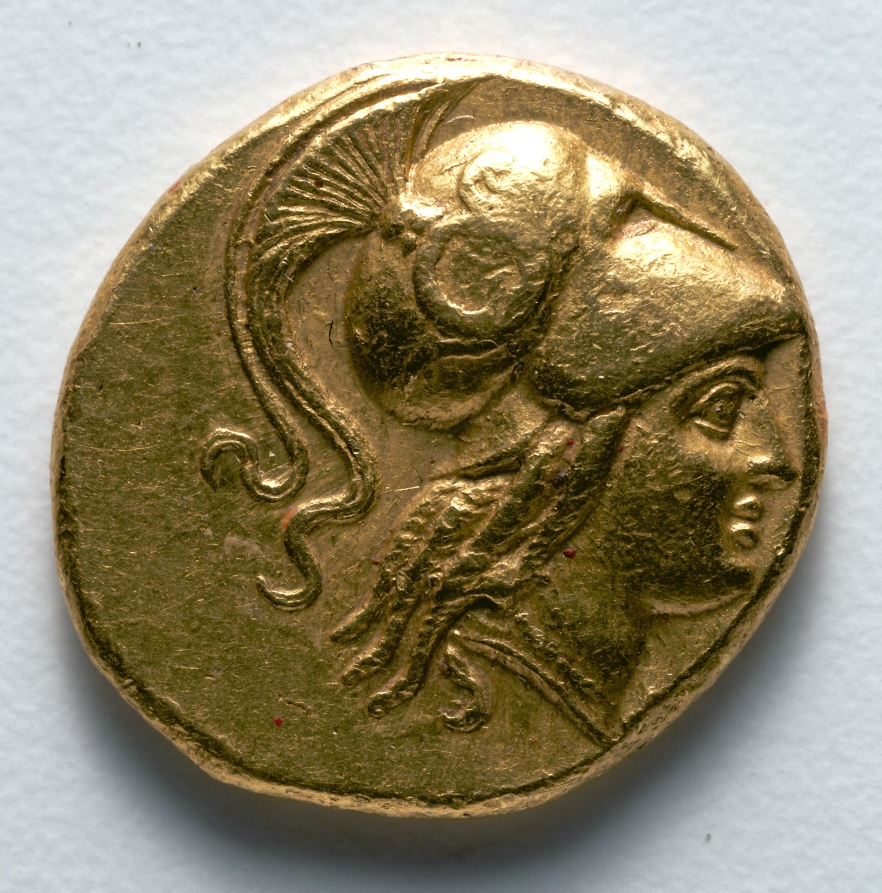 Stater: Head of Athena (obverse), c. 325–275 BCE (Cleveland Museum of Art 1916.979.a)