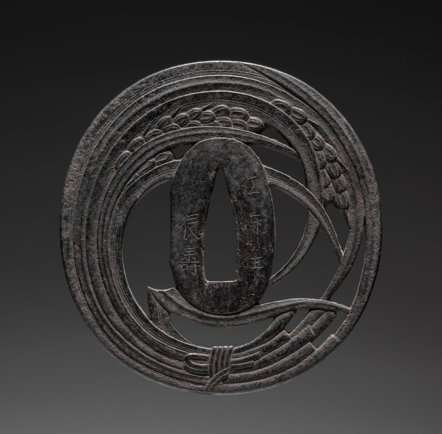 Sword Guard (Tsuba) with Sheaf of Rice, early 1800s (Cleveland Museum of Art 1919.343)