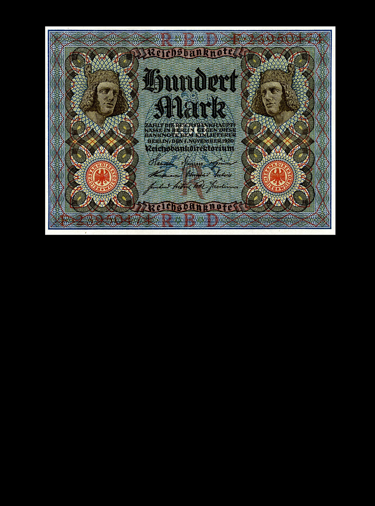 GER-69b-Reichsbanknote-100 Mark B(1920)
