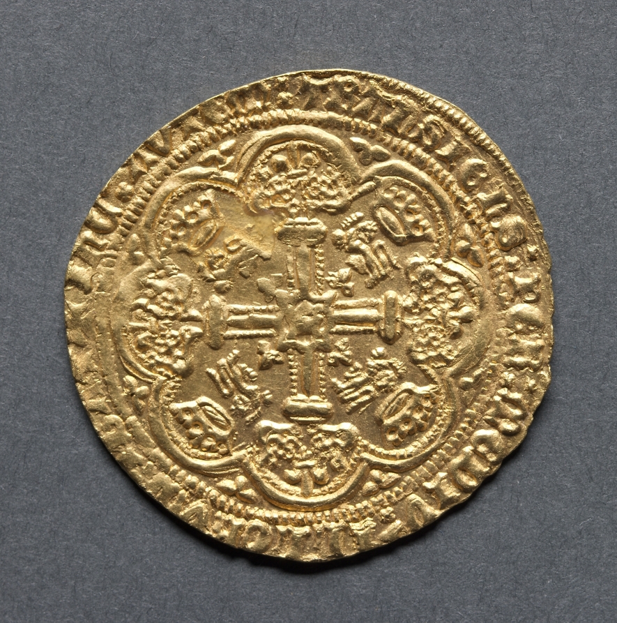 Noble: Ornamental Cross with Lis Terminals (reverse), 1413–1422 (Cleveland Museum of Art 1969.164.b)