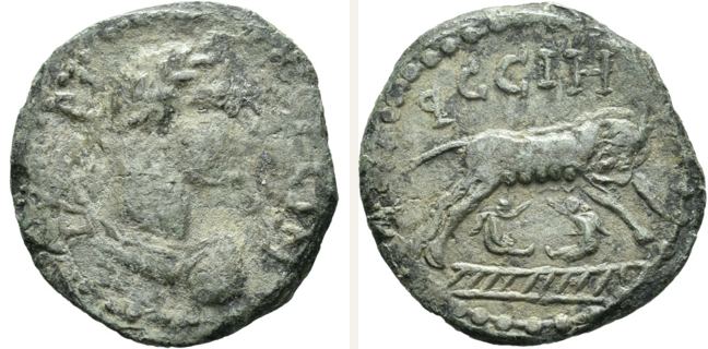 Parion, Gallienus, bronze coin — She-wolf standing right (CN type 23175)