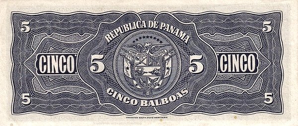 Reverse of 5 Balboas (1941), Pick 23