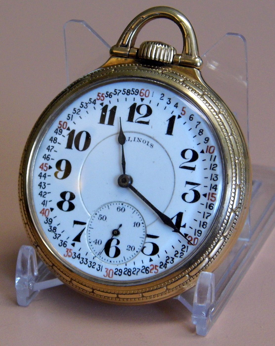 Illinois Watch Company open-face pocket watch, Sixty Hour Bunn Special, circa 1927