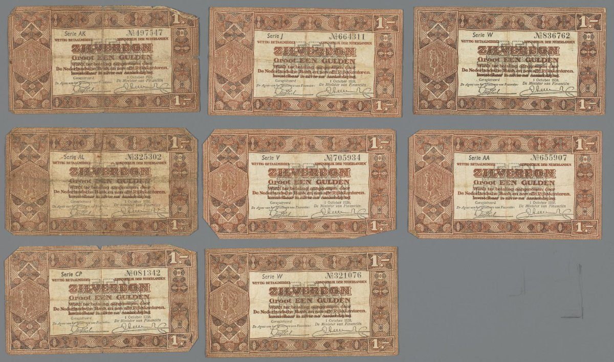Photograph: Silver voucher for one guilder