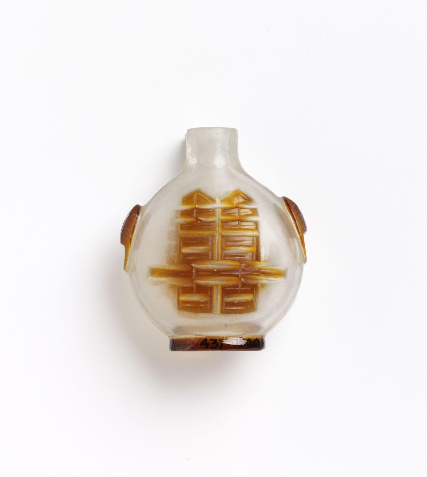 Snuff bottle, overlay glass, China, 1850-1880 — museum object 437-1880