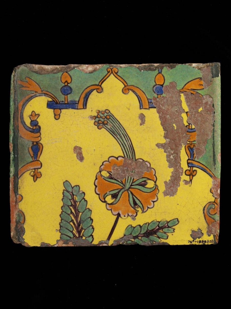 Architectual tile — tile, Punjab (India), ca. 1650