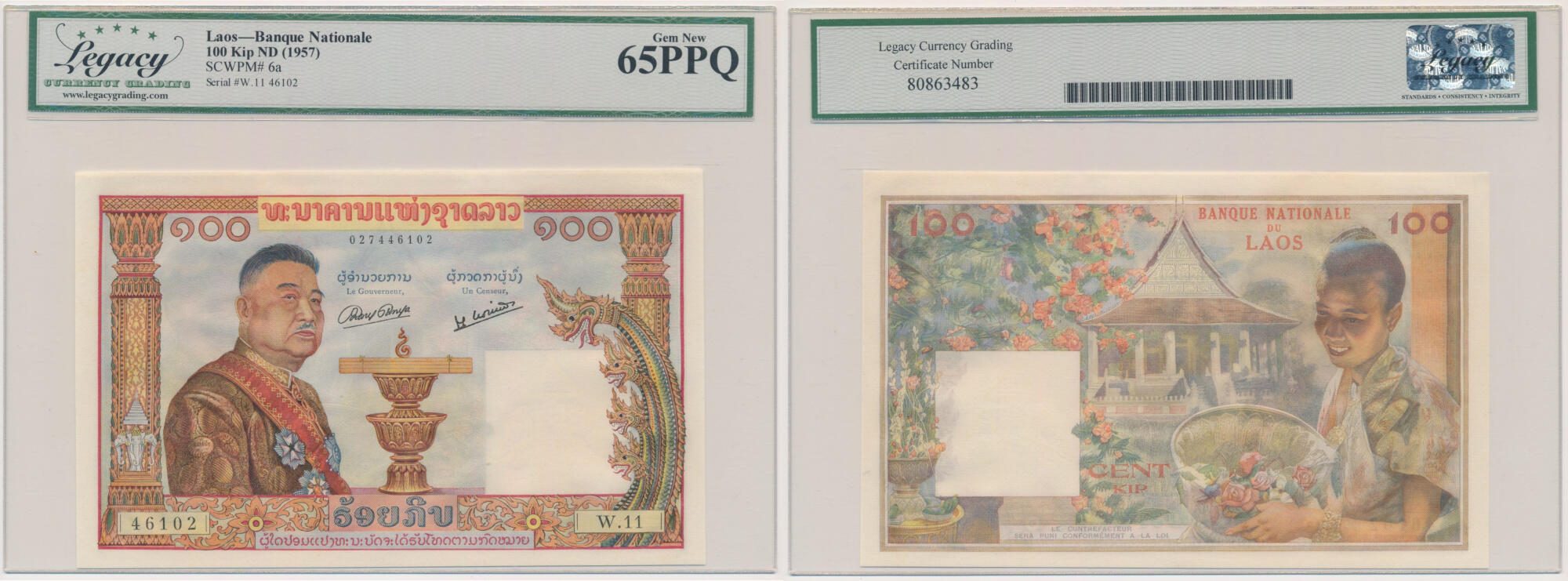 Photograph: Lao kip banknotes