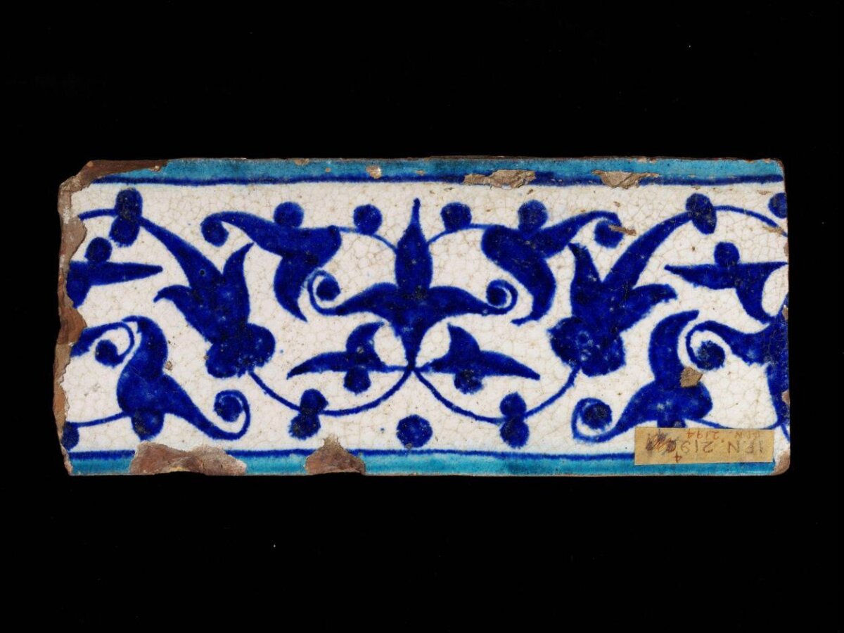 Border tile, Multan, ca. 1880