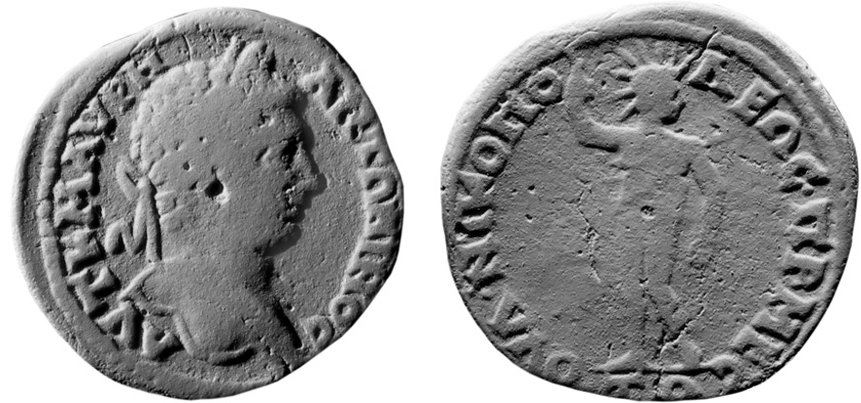 Nikopolis ad Mestum, Caracalla, 5 unit — Nude (CN type 11837)