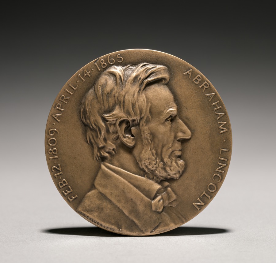 Abraham Lincoln Medal (obverse), 1900s (Cleveland Museum of Art 1934.213.a)