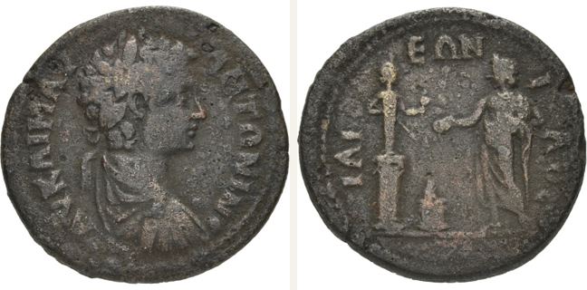Ilion, Caracalla, dupondius — To left (CN type 22834)