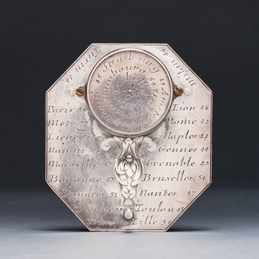 Additional museum view 4 of Butterfield Sundial (accession 1942.490).