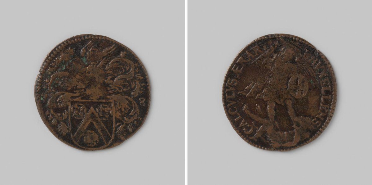Brussels Jeton for J. Heijmans, Treasurer of Brussels 1678