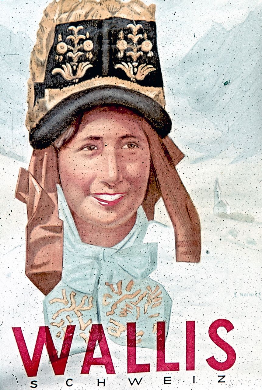 Photograph, poster "Valais, Switzerland", Strübin, Theodor