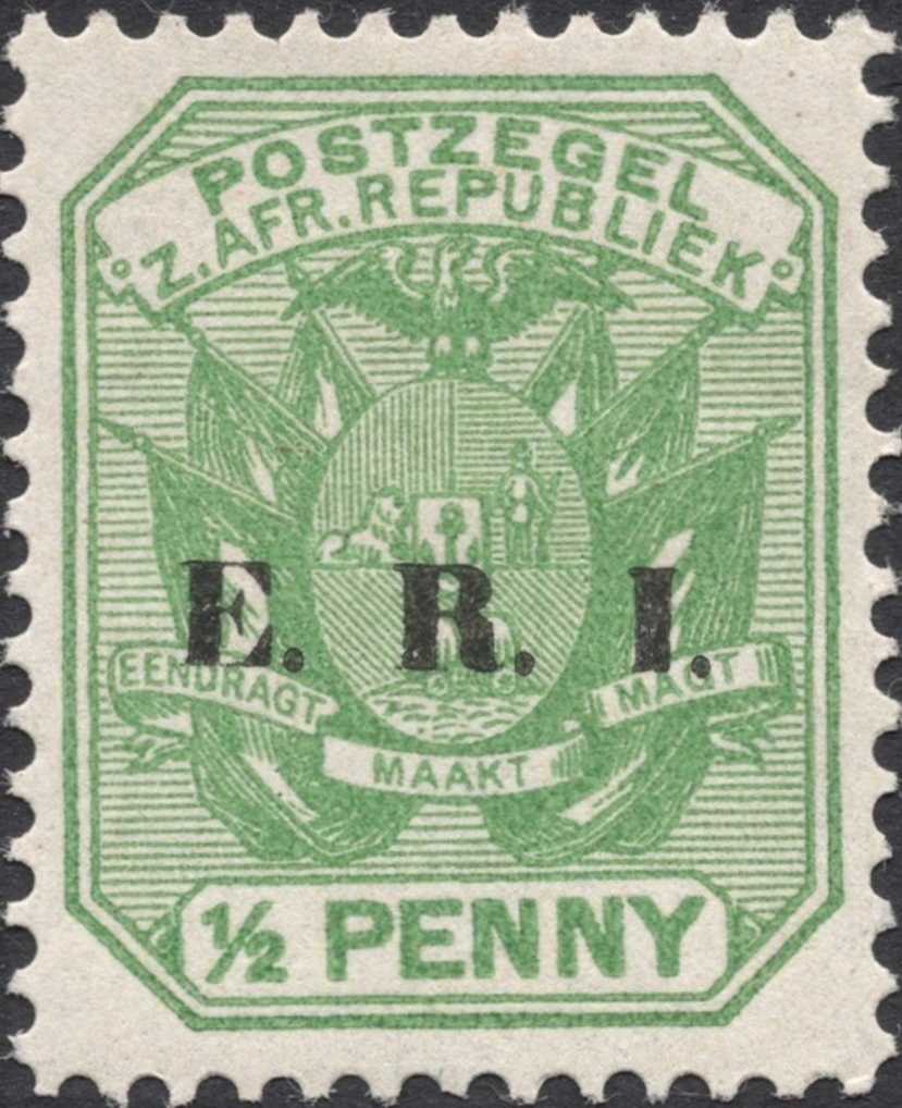 Photograph of a stamp from this issue (Wikimedia Commons file “Stamp of Transvaal - 1901 - Colnect 534387 - Wagon with One Shaft.jpeg”). The paper, perforation or watermark variety shown cannot be confirmed from the photograph.