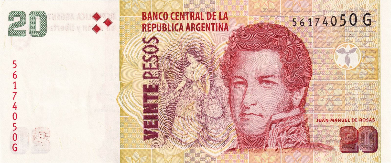 Obverse of 20 Pesos (2003–2018), Pick 355