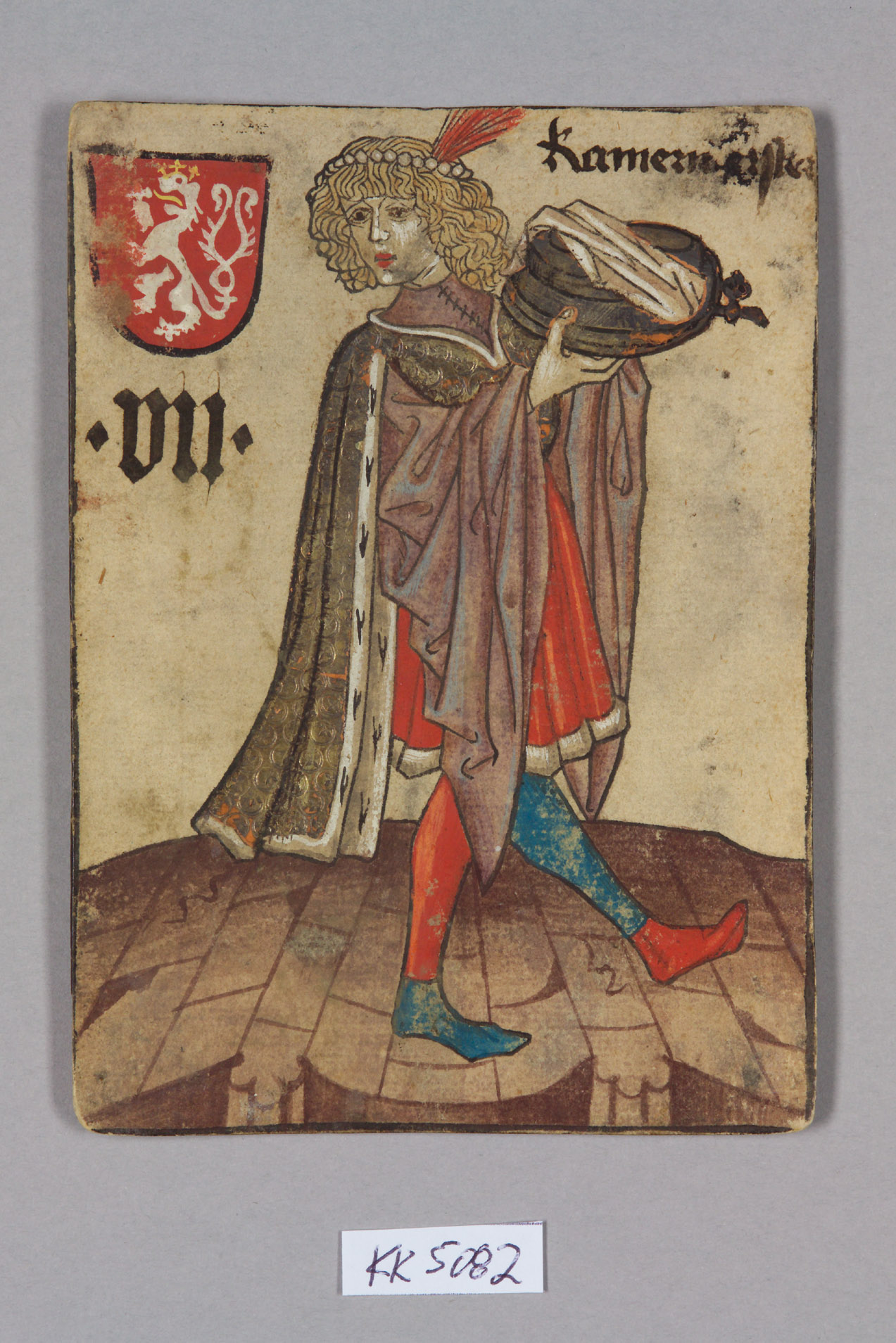 Play card, Bohemia, Kammermeister (seven), from the so-called Hofämterspiel