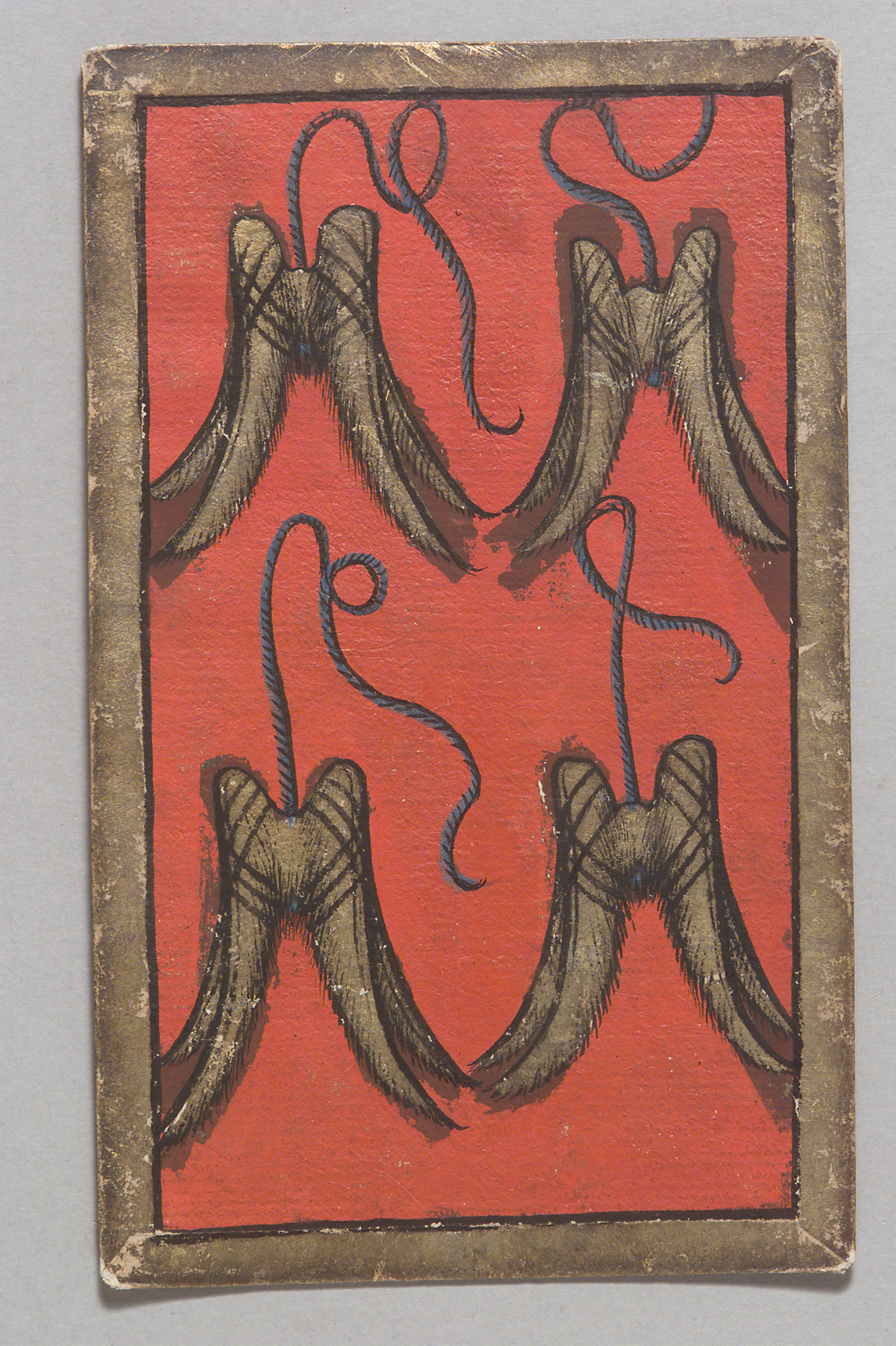 Game card Falkenluder Four from the “Ambraser Hofjagdspiel”, Konrad Witz (workshop)