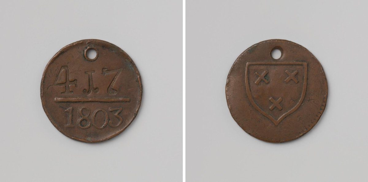 City of Breda, lead token with no. 417