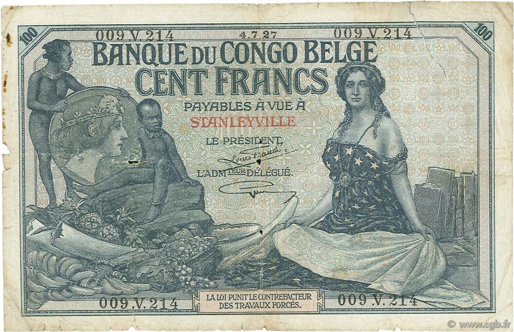 Obverse of 100 Francs (1912–1929), Pick 11