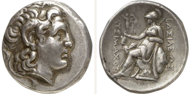 Samothrake, Lysimachos, tetradrachm — Athena seated left (CN type 20101)