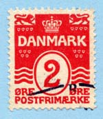 Danish wavy-line definitive stamps