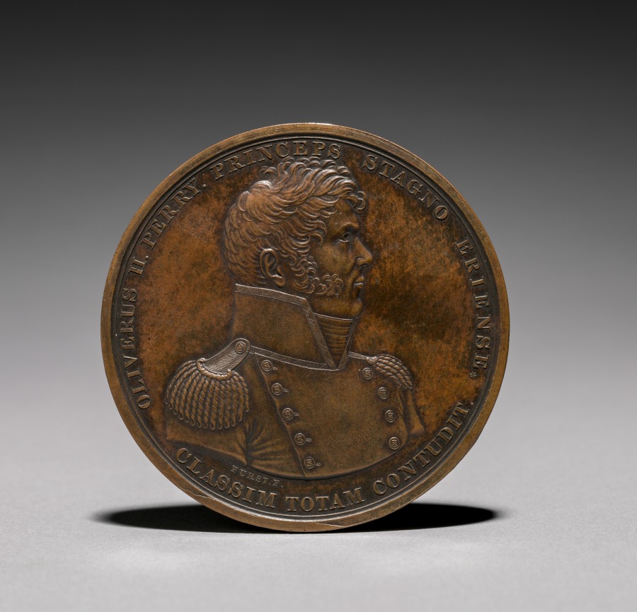Medal Commemorating Commodore Oliver Hazard Perry (1785-1819) and the Battle of Lake Erie (obverse), 1813 (Cleveland Museum of Art 1916.1868.a)
