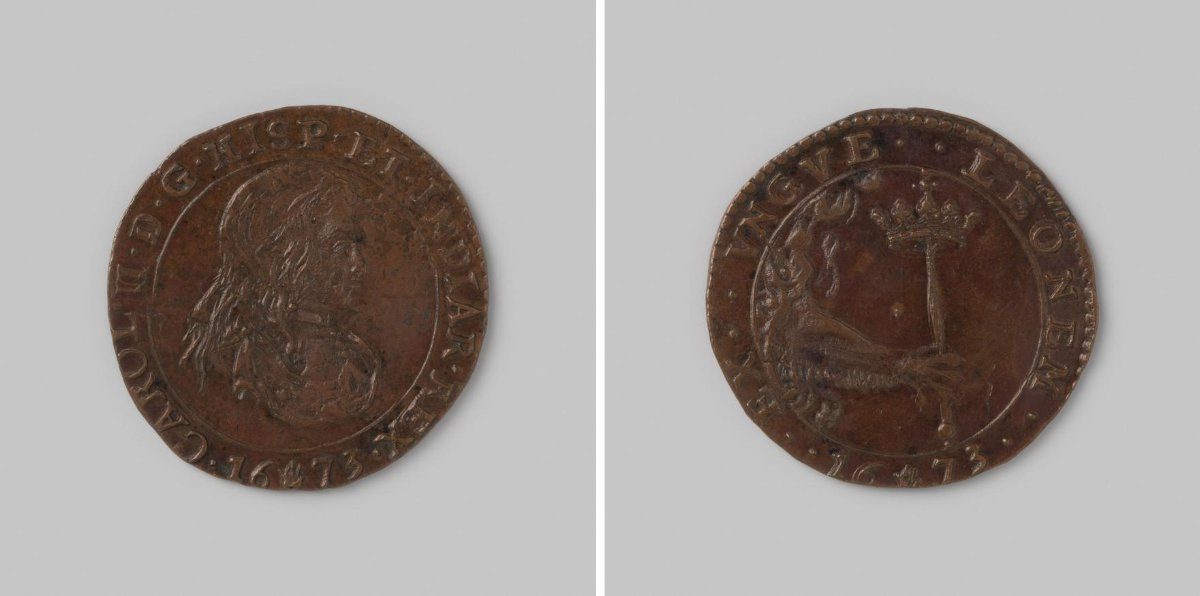 Antwerp Jeton on the Declaration of War by France 1673