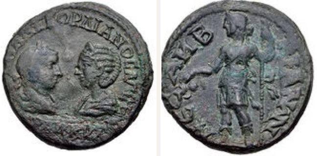 Mesembria, Tranquillina, 4 unit — Nude Dionysus standing left (CN type 1647)