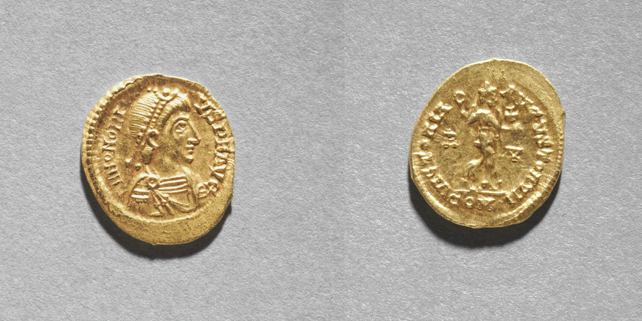 Solidus of Arkadios, 395–408 CE (Cleveland Museum of Art 1968.53)
