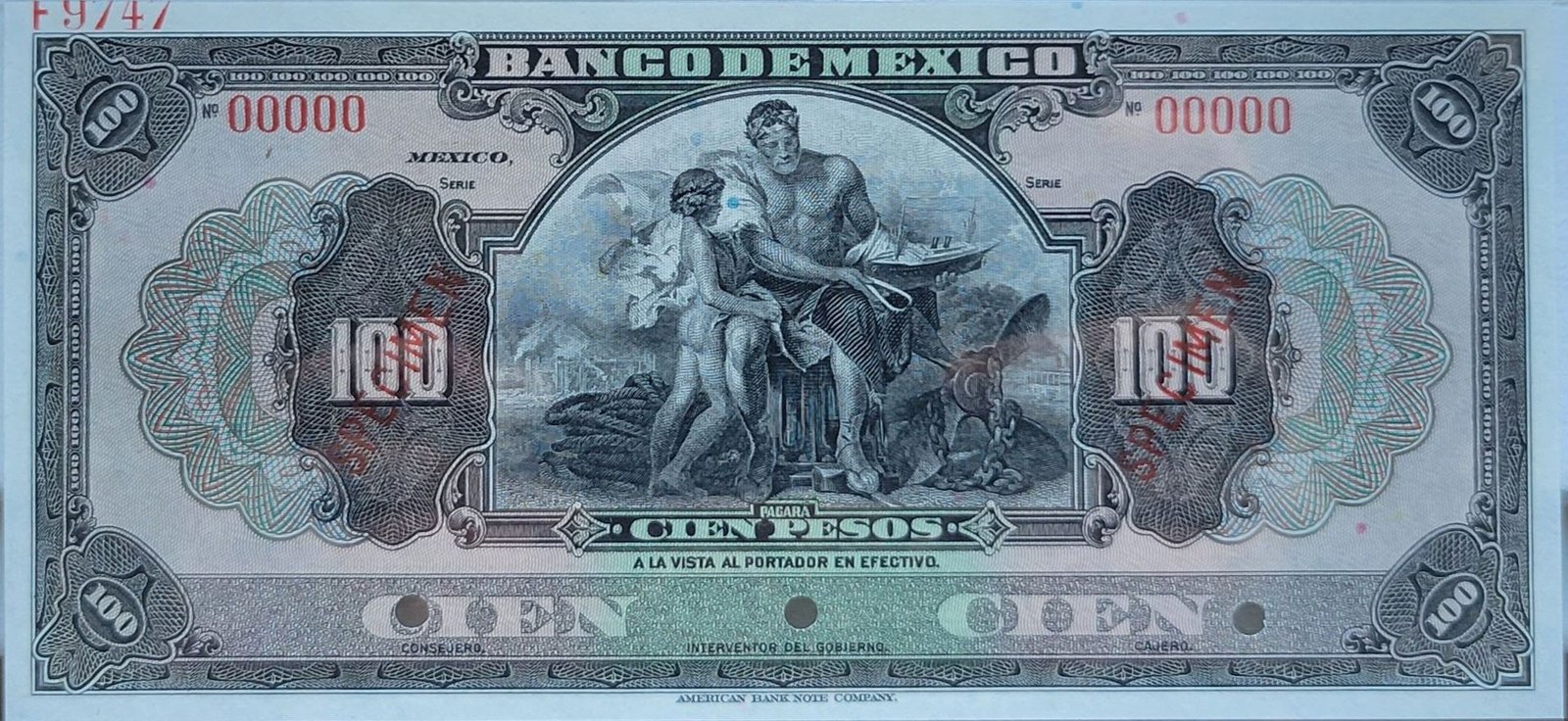 Obverse of 100 Pesos (1925–1934), Pick 25